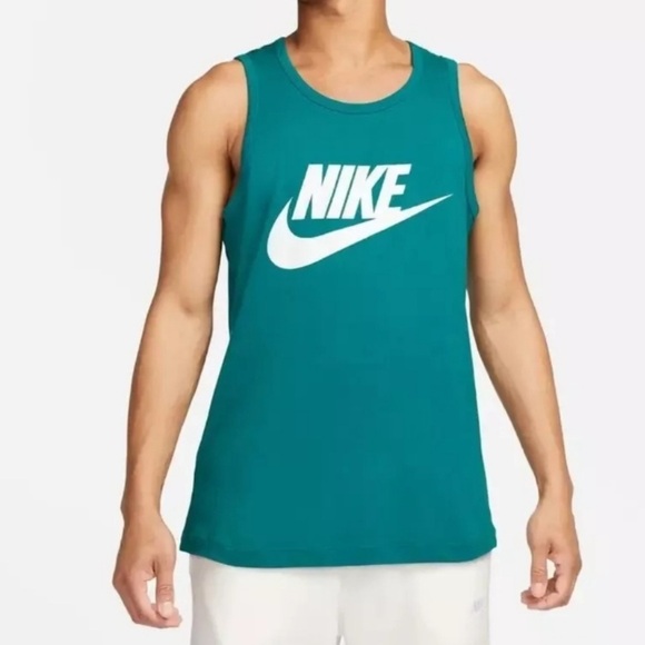 Nike Other - NWT Nike Sportswear Men's Geode Teal Cotton Crew Neck Tank Top